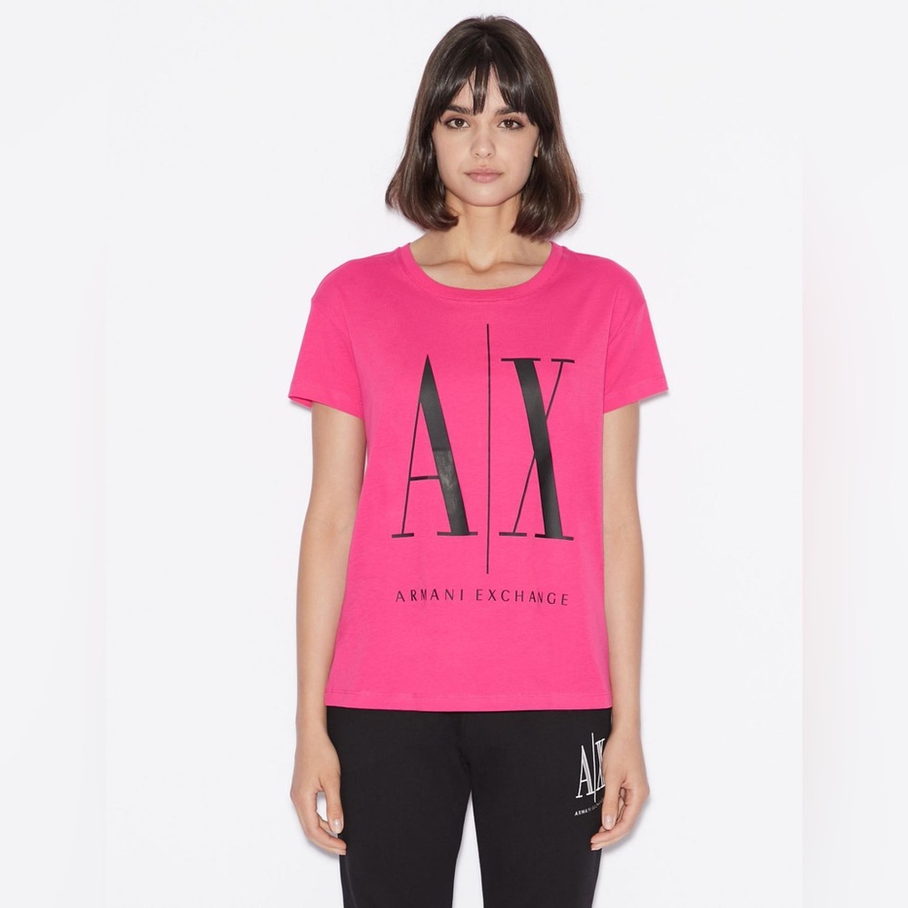 Armani Exchange T-Shirts | BOYFRIEND-FIT T-SHIRT Fuchsia – Womens